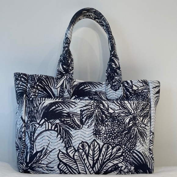 Vince Camuto Orla tote canvas tropical navy - Picture 1 of 15
